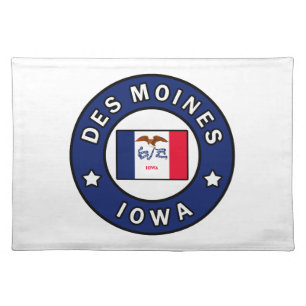 Des Moines Iowa Cloth Placemat