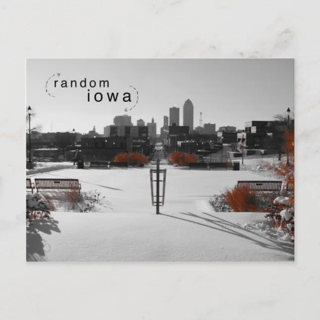 Des Moines Iowa Color Splash Postcard Zazzle