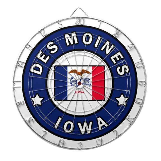 Des Moines Iowa Dart Board (Front)