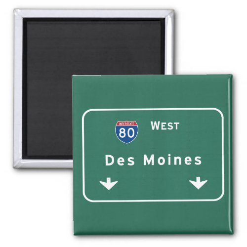 Des Moines Iowa ia Interstate Highway Freeway  Magnet