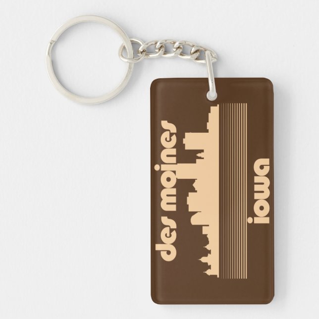 Des Moines,Iowa Keychain (Front)