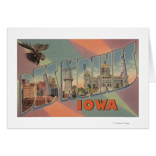 Des Moines, Iowa (Moose Head) Cards (Front Horizontal)