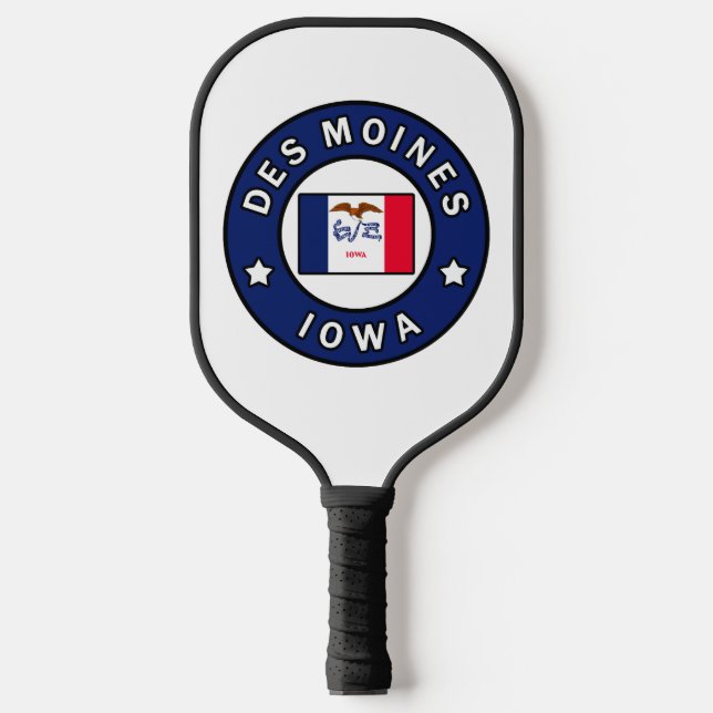 Des Moines Iowa Pickleball Paddle (Front)