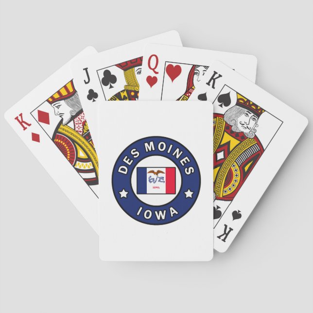 Des Moines Iowa Poker Cards (Back)