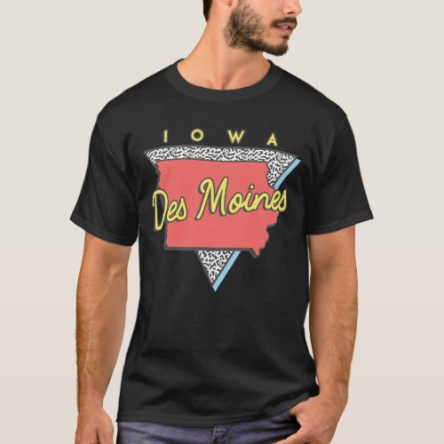 Des Moines Iowa Souvenirs IA Retro T_Shirt