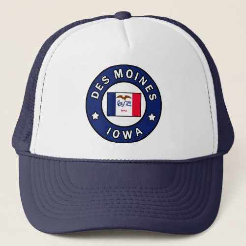 Des Moines Iowa Trucker Hat