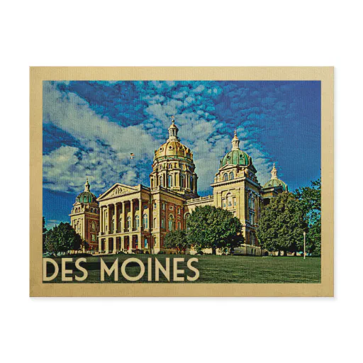 Des Moines Iowa Vintage Travel Postcard