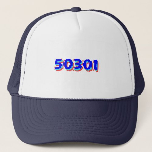 Des Moines Iowa Zip Code Trucker Hat 50301 Trucker Hat
