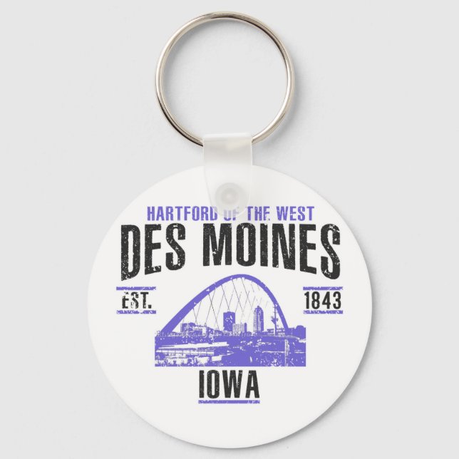 Des Moines Keychain (Front)