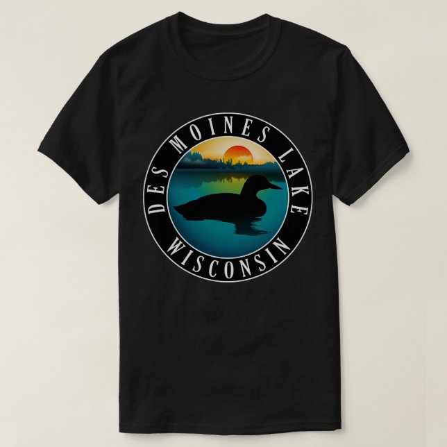 Des Moines Lake Wisconsin Loon T-Shirt (Design Front)