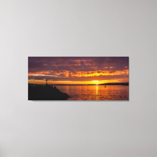 Des Moines Marina sunset Canvas Print