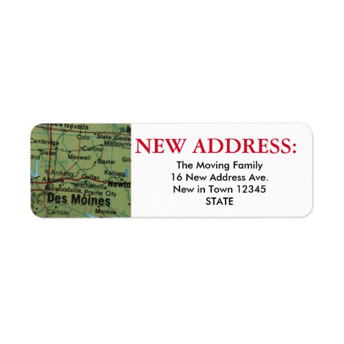 Des Moines New Address Label