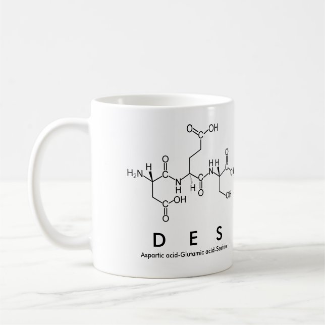 Des peptide name mug (Left)