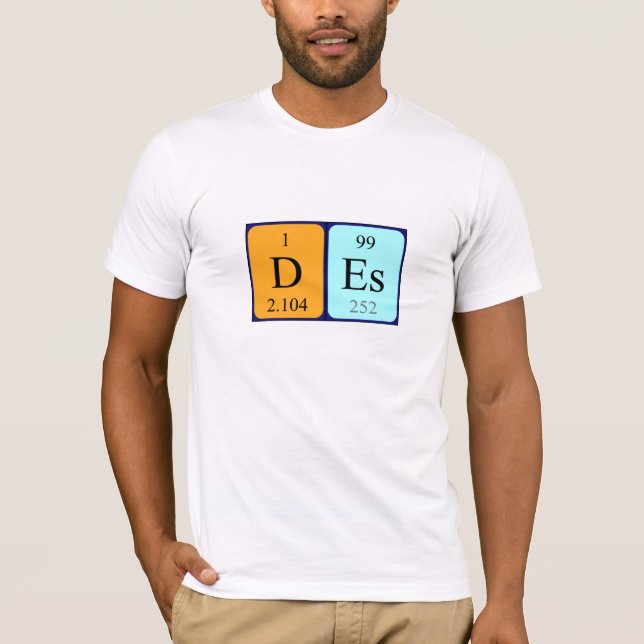 Des periodic table name shirt (Front)