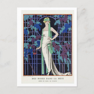 Des robes dans la nuit: by Barbier Postcard