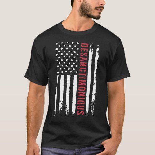 DeSanctimonious Ron DeSantis 2024 Distressed Ameri T_Shirt