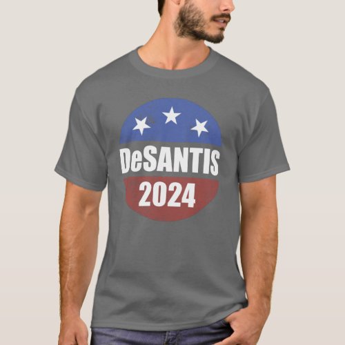 Desantis 2024 Election Button Make America Florida T_Shirt