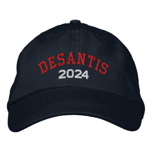 Desantis 2024 _ red white blue embroidered baseball cap