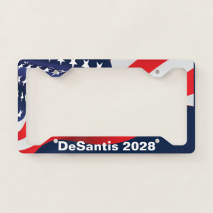 DeSantis 2028 American Flag License Plate Frame