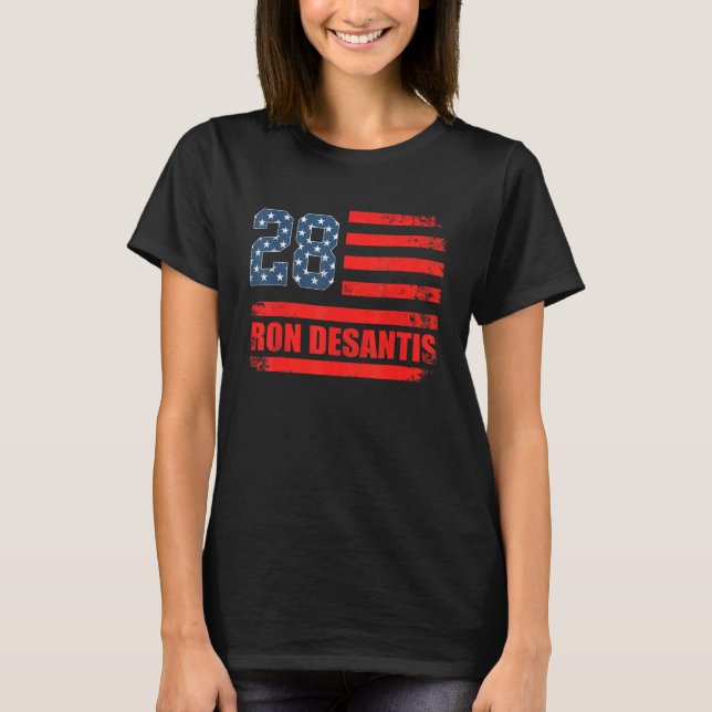 Desantis 2028 American Flag USA Flag 2 T-Shirt (Front)