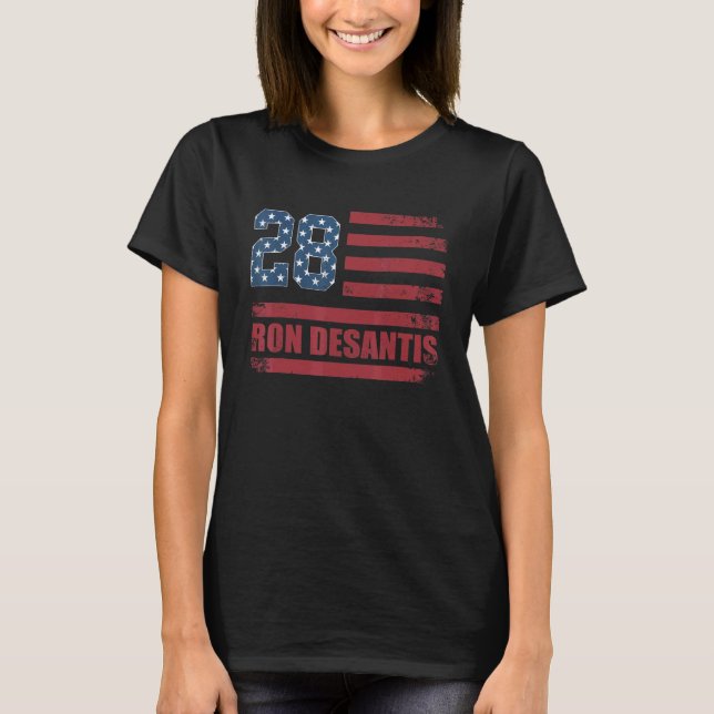 Desantis 2028 American Flag USA Flag 3 T-Shirt (Front)