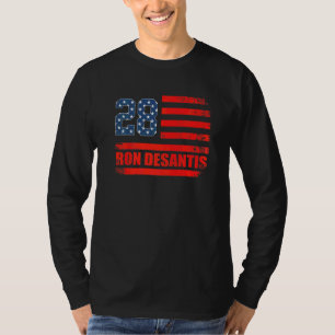 Desantis 2028 American Flag USA Flag T-Shirt