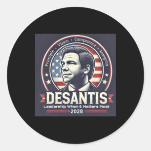 Desantis 2028 - Leadership When It S Most Sticker