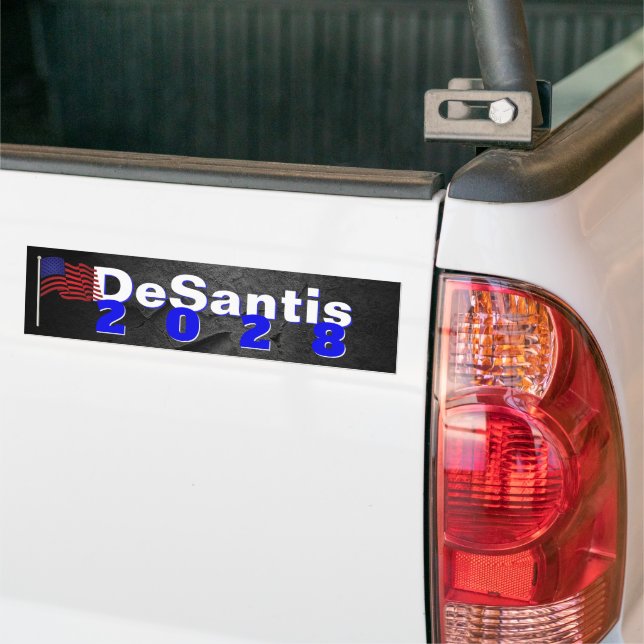 DeSantis 2028 on Black Rock  Bumper Sticker (On Truck)