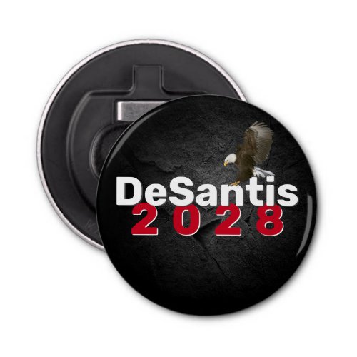 DeSantis 2028 on Leather with Bald Eagle Bottle Opener