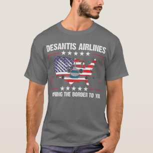 Desantis Airlines Bringing the Border to You Retro T-Shirt