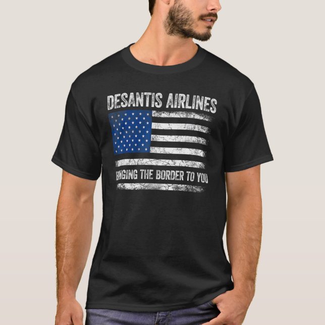 DeSantis Airlines Florida USA De Santis Airlines T-Shirt (Front)