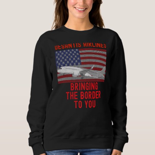 DeSantis Airlines  Marthas Vineyard Meme USA Flag Sweatshirt