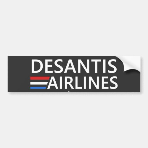 Desantis Airlines Political Joke Bumper Sticker