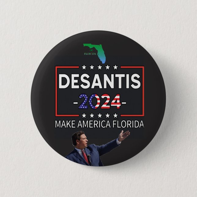 DeSantis for President 2024 Button (Front)