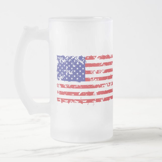 DeSantis for President 2024 Frosted Glass Beer Mug (Left)