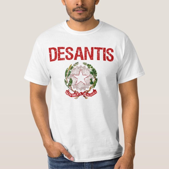 Desantis Italian Surname T-Shirt (Front)