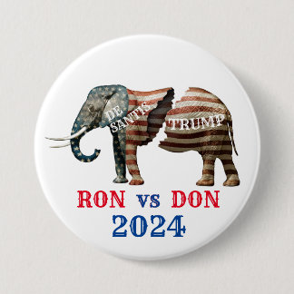 DeSantis vs Trump 2024 Button