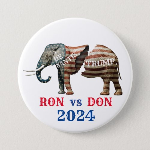 DeSantis vs Trump 2024 Button