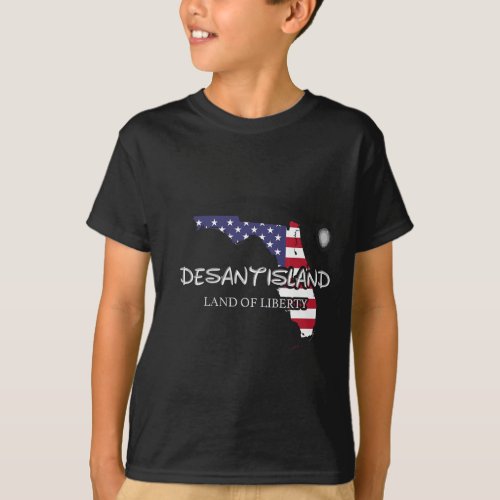 DeSantisLand Land State of Liberty Florida Map Pat T_Shirt