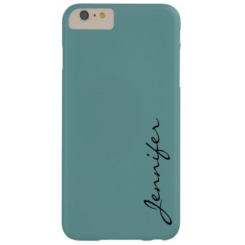 Desaturated cyan color background barely there iPhone 6 plus case