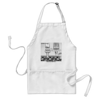Descartes' Bathroom Funny Tees Mugs Cards & Gifts Adult Apron