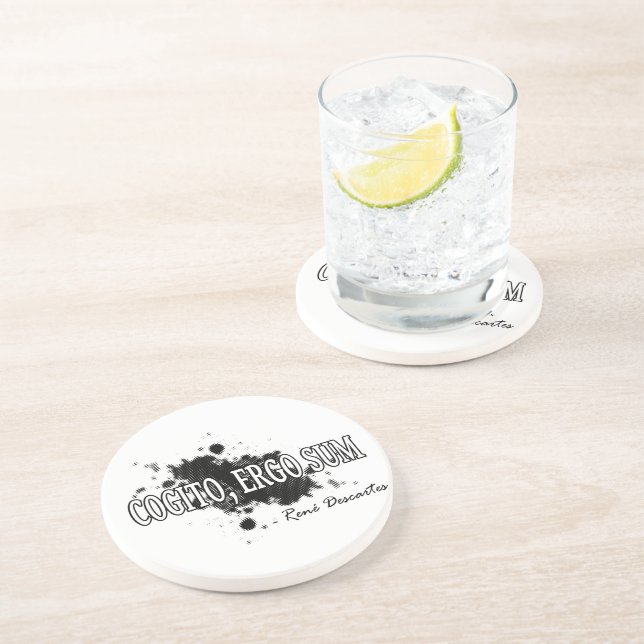 Descartes Drink Coaster (Side)