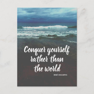 Descartes Philosophy Beach Postcard