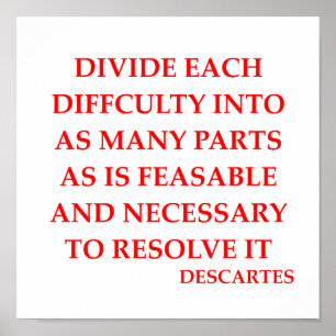 DESCARTES quote Poster