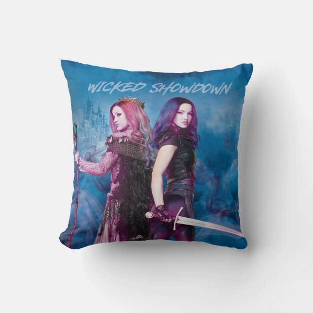 Descendants 3 | Mal & Audrey - Wicked Showdown Throw Pillow (Front)