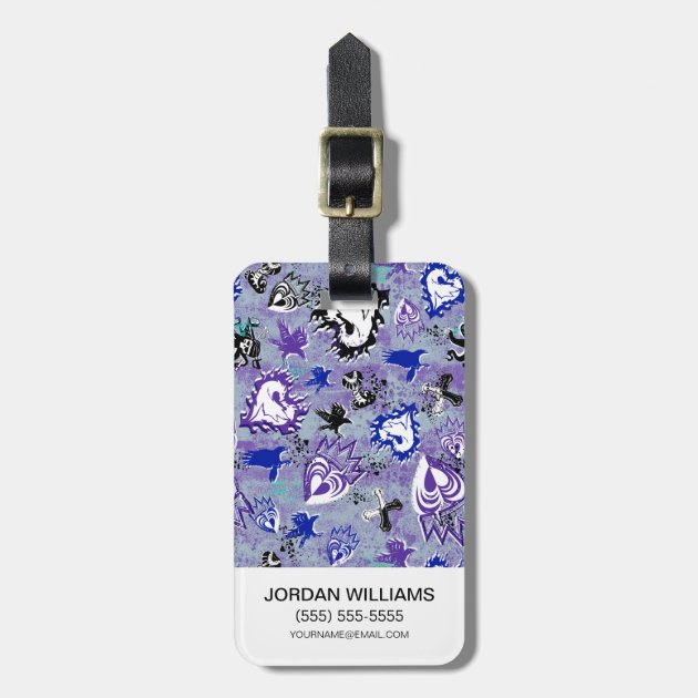 Descendants 3 Wickedly Fierce Pattern Luggage Tag Zazzle