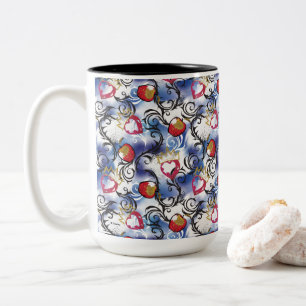Descendants   Evie   Apple Pattern Two-Tone Coffee Mug