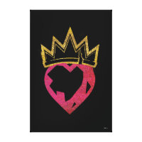 Descendants | Evie | Heart and Crown Logo Canvas Print
