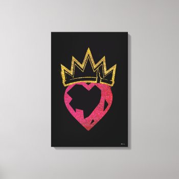 Descendants | Evie | Heart And Crown Logo Canvas Print by descendants at Zazzle