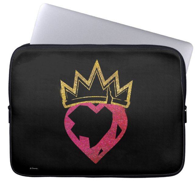 Descendants | Evie | Heart and Crown Logo Laptop Sleeve (Front)